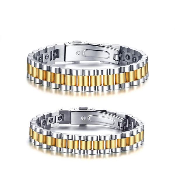 link, chain hiphop watchband health care hematite energy power bracelet men women casual jewelry stainless steel male 26 magnet bracelets, Black
link, chain hiphop watchband health care hematite energy power bracelet men women casual jewelry stainless steel male 26 magnet bracelets, Black