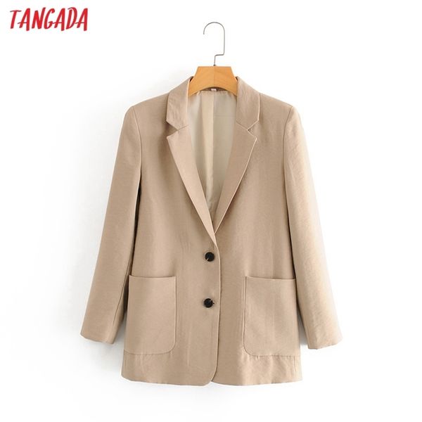 women solid khaki blazer coat vintage notched collar long sleeve fashion female high street chic da122 210416, Black
women solid khaki blazer coat vintage notched collar long sleeve fashion female high street chic da122 210416, Black