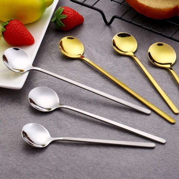 spoons 304 korean stainless steel spoon dessert coffee long handle round fashion gift tableware accessories
spoons 304 korean stainless steel spoon dessert coffee long handle round fashion gift tableware accessories