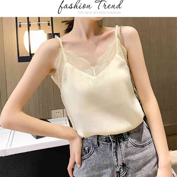 satin chiffon silk women wave point lace edge sleeveless halter basic cami summer elegant chic female camisole 210507, White
satin chiffon silk women wave point lace edge sleeveless halter basic cami summer elegant chic female camisole 210507, White