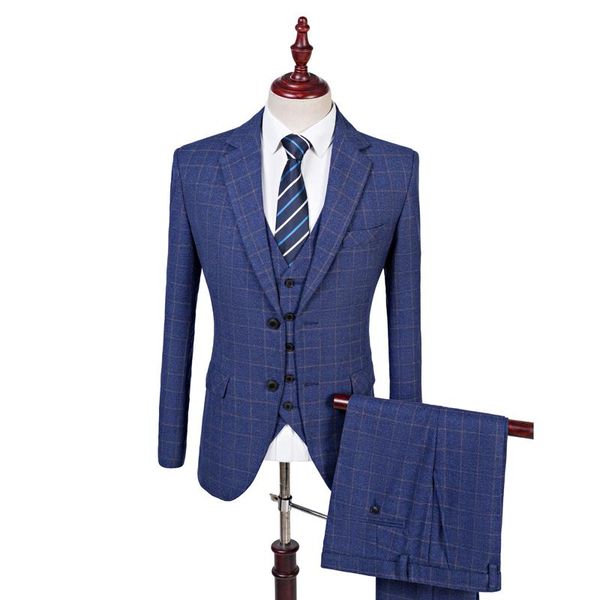 men's suits & blazers custom made windowpane check pattern men retro gentleman classic slim fit blue plaid casual wedding suit, White;black
men's suits & blazers custom made windowpane check pattern men retro gentleman classic slim fit blue plaid casual wedding suit, White;black