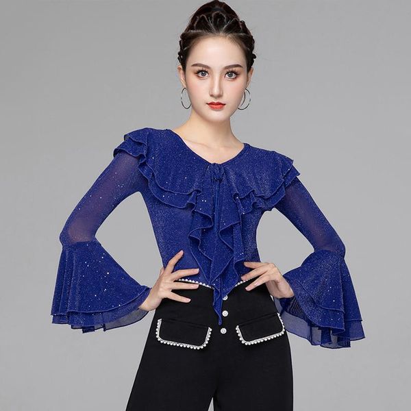 stage wear mesh ballroom dance female latin practice long sleeve costume sequins tango dancewear salsa outfit dl8505, Black;red
stage wear mesh ballroom dance female latin practice long sleeve costume sequins tango dancewear salsa outfit dl8505, Black;red
