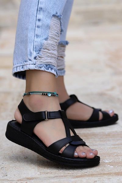 sandals woggo pnt 390134 skin daily women 's shoes, Black
