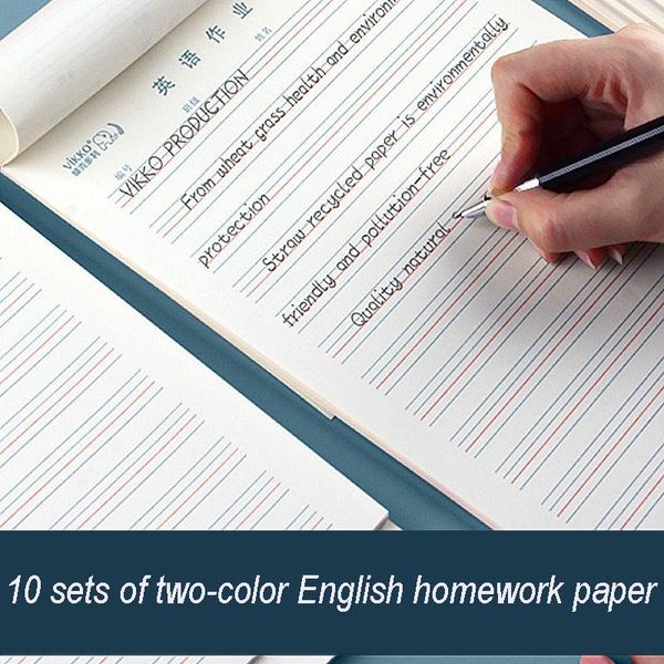 notepads english homework paper four-line grid letter composition manuscript 16k students use calligraphy writing thick vocabulary book, Purple;pink
notepads english homework paper four-line grid letter composition manuscript 16k students use calligraphy writing thick vocabulary book, Purple;pink
