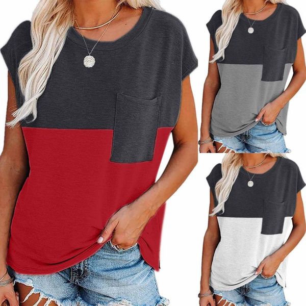 women's t-shirt summer t shirt women casual harajuku short sleeve tshirt graphic streetwear patchwork pocket tees oversized, White
women's t-shirt summer t shirt women casual harajuku short sleeve tshirt graphic streetwear patchwork pocket tees oversized, White