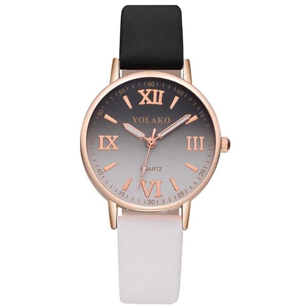 wristwatches women roman numbers color block dial faux leather band analog quartz watch gift, Slivery;brown
wristwatches women roman numbers color block dial faux leather band analog quartz watch gift, Slivery;brown