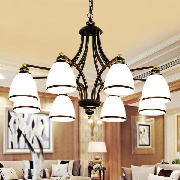 american chandelier mediterranean style glass lampshade living room iron rural dining hall bedroom lamp pendant lamps
american chandelier mediterranean style glass lampshade living room iron rural dining hall bedroom lamp pendant lamps