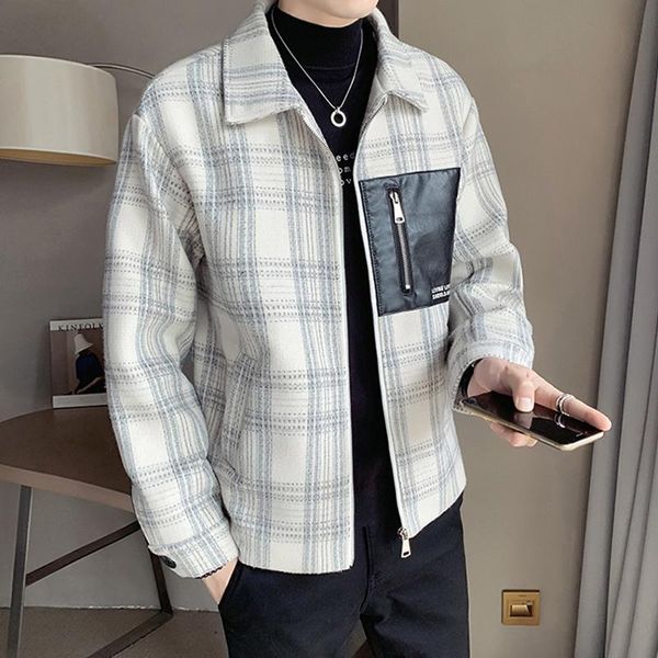 men's wool & blends legible 2021 winter jacket casual turn down collar woolen coats man plaid for men, Black
men's wool & blends legible 2021 winter jacket casual turn down collar woolen coats man plaid for men, Black