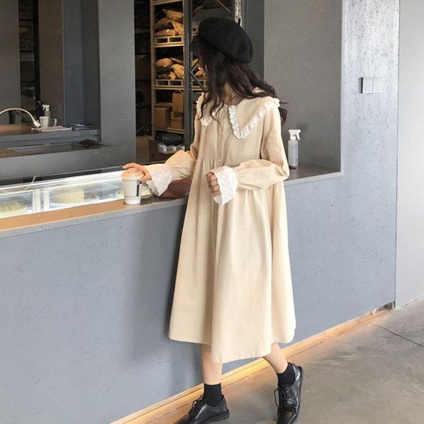 casual dresses korean style dress ladies solid color doll collar regular sleeve mid-length 2021 spring and autumn models, Black;gray
casual dresses korean style dress ladies solid color doll collar regular sleeve mid-length 2021 spring and autumn models, Black;gray