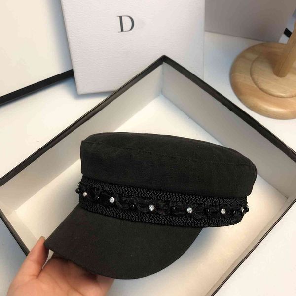 autumn cotton navy hat designer version small fragrance octagonal hat fashion heavy industry seam drill lace light luxury versatile hat, Blue;gray
autumn cotton navy hat designer version small fragrance octagonal hat fashion heavy industry seam drill lace light luxury versatile hat, Blue;gray
