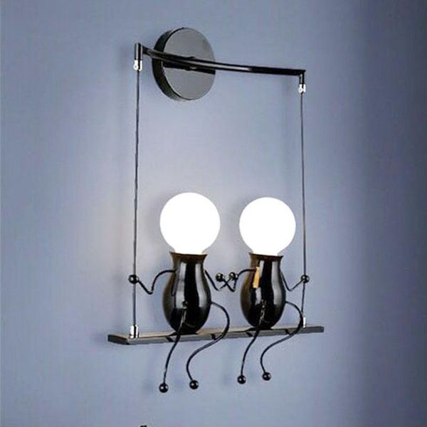 fashion creative led wall lamp hanging bedside nordic modern doll children's room decoration e27 lamps
fashion creative led wall lamp hanging bedside nordic modern doll children's room decoration e27 lamps