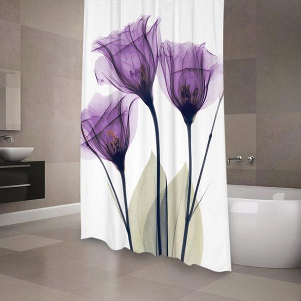 shower curtains beautiful flowers designer decorative bathroom curtain fabric waterproof polyester bath cortina ducha with hooks