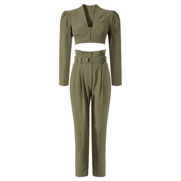 women's two piece pants fabpop 2021 autumn long sleeve v neck slim short crop high waist full wide leg set tracksuits gc166, White
women's two piece pants fabpop 2021 autumn long sleeve v neck slim short crop high waist full wide leg set tracksuits gc166, White