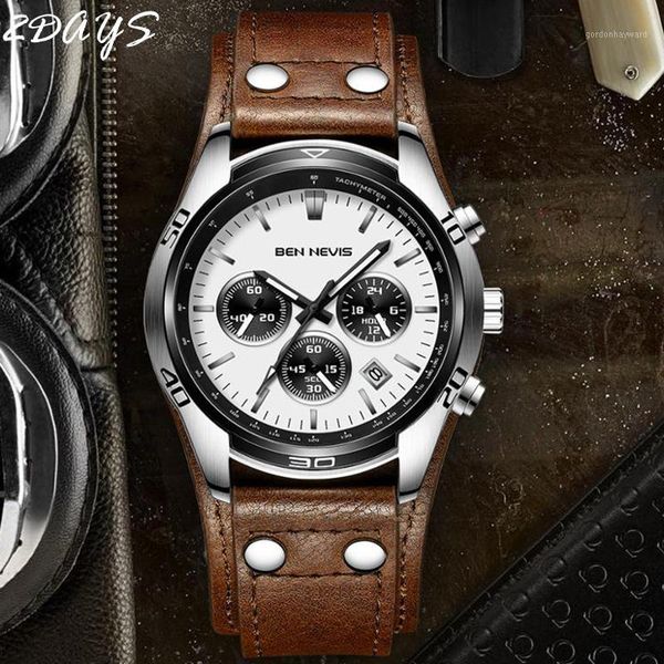 wristwatches ben nevis men military quartz watch multifunction chronograph leather strap male sport business clock brand relogio masculi, Slivery;brown
wristwatches ben nevis men military quartz watch multifunction chronograph leather strap male sport business clock brand relogio masculi, Slivery;brown