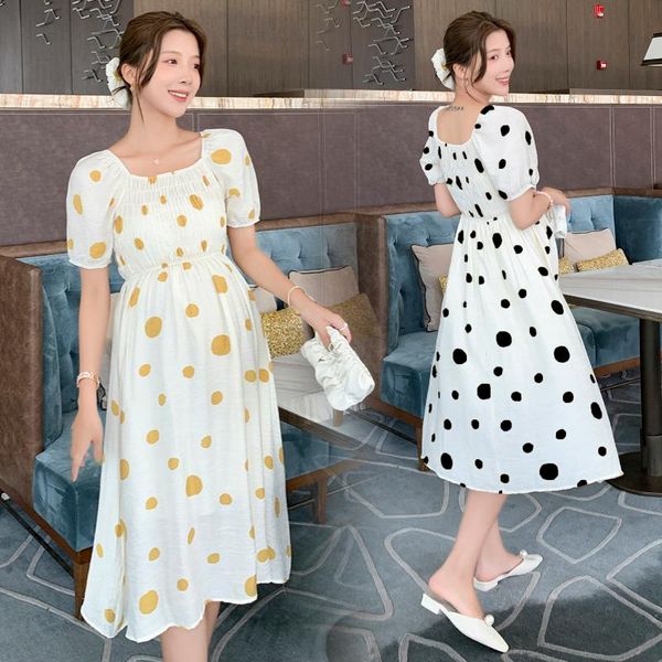 maternity dresses 17370# clothes summer cotton short sleeves loose polka dot dress pregnant women pregnancy, White
maternity dresses 17370# clothes summer cotton short sleeves loose polka dot dress pregnant women pregnancy, White
