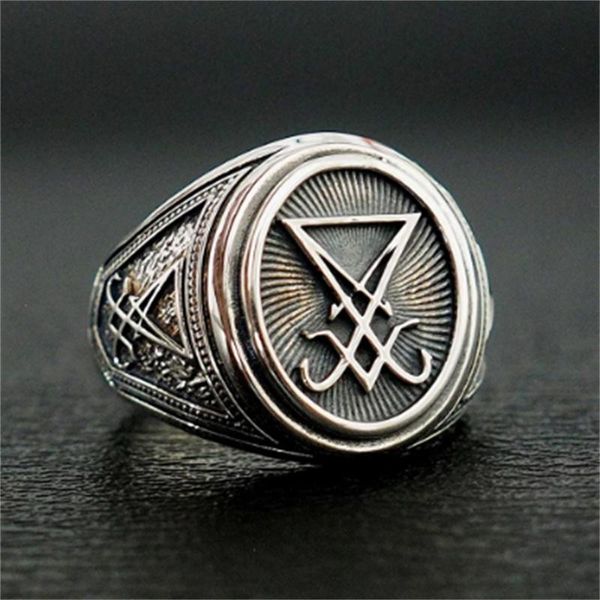 cluster rings gothic lucifer satan signet punk stainless steel men and women pagan jewelry gift wholesale, Golden;silver
cluster rings gothic lucifer satan signet punk stainless steel men and women pagan jewelry gift wholesale, Golden;silver