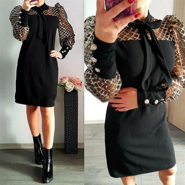 fashion women's mesh ladies party bodycon dress spring summer puff sleeve bow collar wrap jumper mini dress- casual dresses, Black;gray
fashion women's mesh ladies party bodycon dress spring summer puff sleeve bow collar wrap jumper mini dress- casual dresses, Black;gray