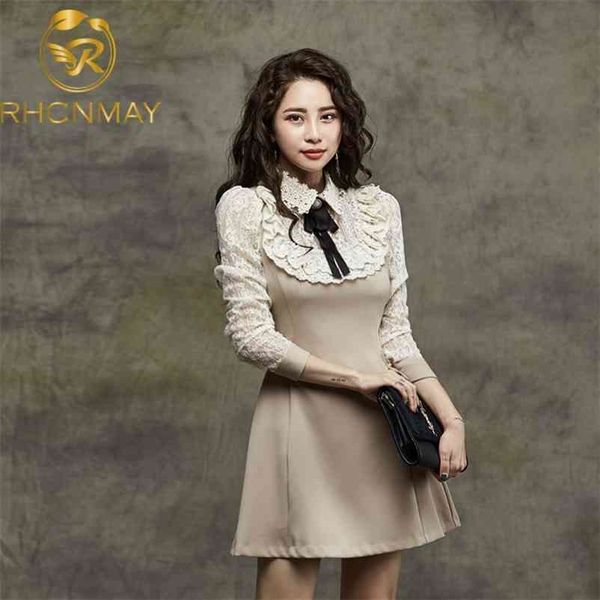women fashion temperament slim lapel dress lace bow patchwork spring and autumn female es 210520, Black;gray
women fashion temperament slim lapel dress lace bow patchwork spring and autumn female es 210520, Black;gray