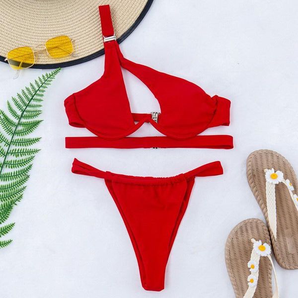 women's swimwear plus size beach breathable ladies solid color bandage split swimsuit bikini, White;black
women's swimwear plus size beach breathable ladies solid color bandage split swimsuit bikini, White;black
