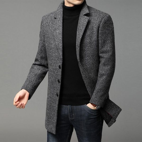 men's wool & blends 2021 autumn winter woolen coat men casual warm coats mens pure color fashion jackets thick outerwear overcoat b403, Black
men's wool & blends 2021 autumn winter woolen coat men casual warm coats mens pure color fashion jackets thick outerwear overcoat b403, Black