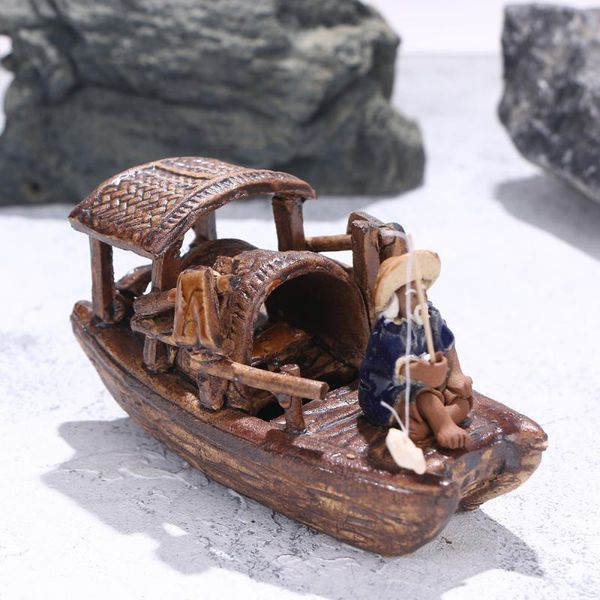 decorations 4 inches ceramic fishing boat fish tank ornament creative aquarium fisherman boathouse decoration
decorations 4 inches ceramic fishing boat fish tank ornament creative aquarium fisherman boathouse decoration