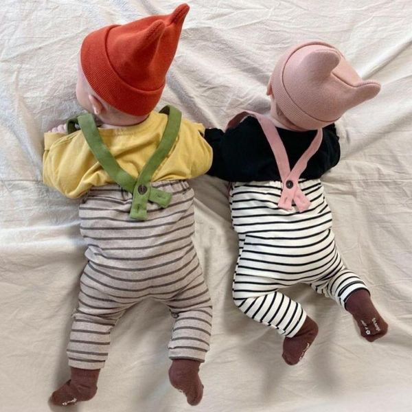 born baby overalls jumpsuits 2021 spring infants boy girls pants black brown striped clothes for 0-24m, Blue
born baby overalls jumpsuits 2021 spring infants boy girls pants black brown striped clothes for 0-24m, Blue