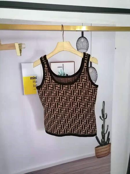ff2021 summer new full double letter neckline sleeveless slim knit vest women, White
ff2021 summer new full double letter neckline sleeveless slim knit vest women, White