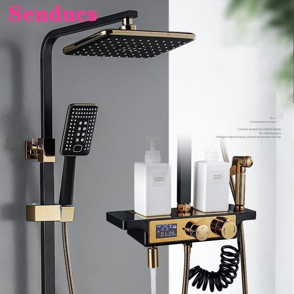 bathroom shower set senducs cold bath system quality brass bathtub faucet black gold digital mixer sets
bathroom shower set senducs cold bath system quality brass bathtub faucet black gold digital mixer sets