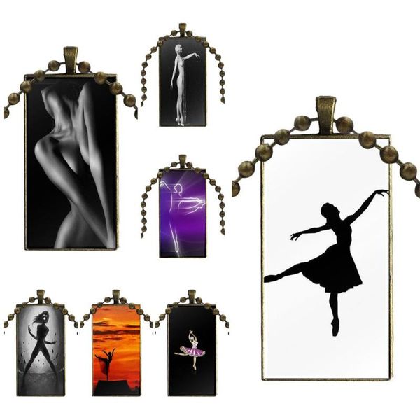 design fashion vintage glass women rectangle necklace pendants for jewellery ballet dancer silhouette dancing s pendant necklaces, Silver
design fashion vintage glass women rectangle necklace pendants for jewellery ballet dancer silhouette dancing s pendant necklaces, Silver