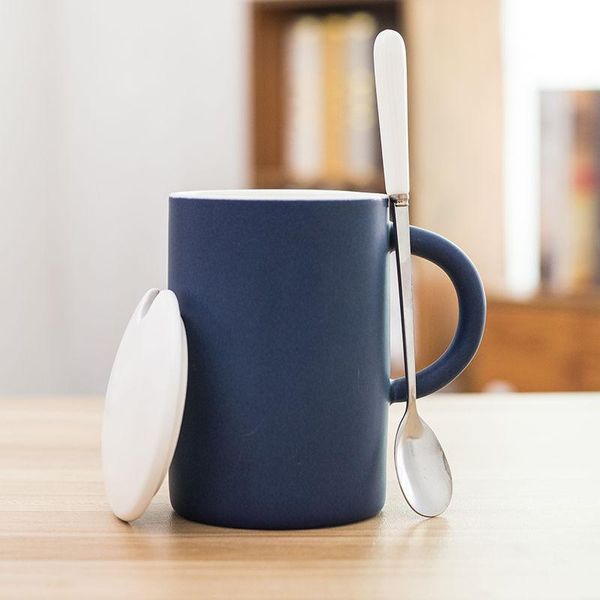 mugs drinking cup home ceramic water female student mug coffee breakfast with lid spoon
mugs drinking cup home ceramic water female student mug coffee breakfast with lid spoon