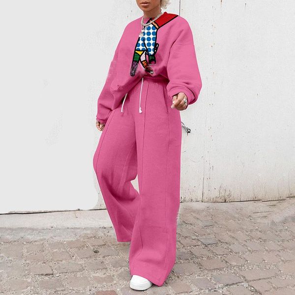 women's two piece pants 2021 clothing fashion popite autumn printed rose red trend urban casual suit two-piece set women, White
women's two piece pants 2021 clothing fashion popite autumn printed rose red trend urban casual suit two-piece set women, White
