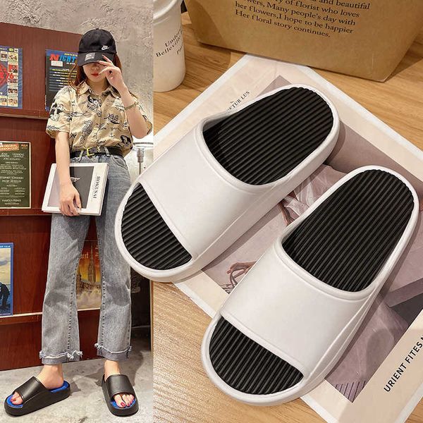 runway women wear thick bottomed slope and couple muffin eva beach two-color sneakers outside in summer. one word cool slippers men, Black
runway women wear thick bottomed slope and couple muffin eva beach two-color sneakers outside in summer. one word cool slippers men, Black