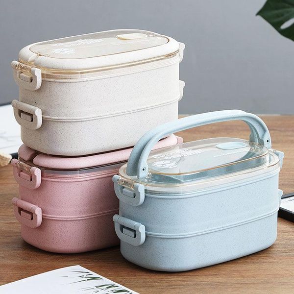 dinnerware sets special lunch box for microwave oven, portable plastic with lid, student female office worker double-layer lu
dinnerware sets special lunch box for microwave oven, portable plastic with lid, student female office worker double-layer lu