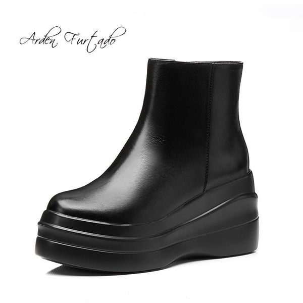 boots fashion brown concise mature women's shoes in winter round toe zipper short casual platform wedges, Black
boots fashion brown concise mature women's shoes in winter round toe zipper short casual platform wedges, Black