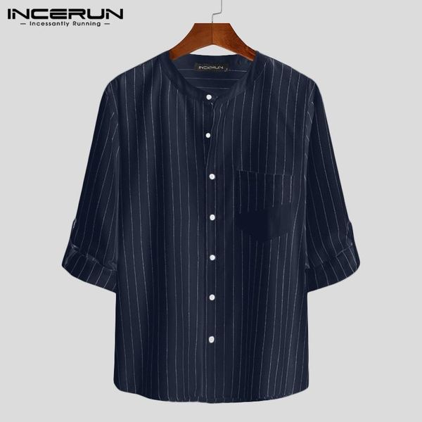 spring men leisure striped shirts long sleeve stand collar camisa casual button blouse man loose pocket shirt s-5xl men's, White;black
spring men leisure striped shirts long sleeve stand collar camisa casual button blouse man loose pocket shirt s-5xl men's, White;black