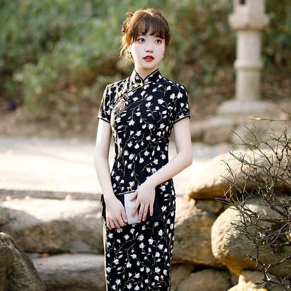 ethnic clothing elegant social etiquette dress female qipao slim luxury vintage button chinese traditional ladies cheongsam mandarin collar, Red
ethnic clothing elegant social etiquette dress female qipao slim luxury vintage button chinese traditional ladies cheongsam mandarin collar, Red