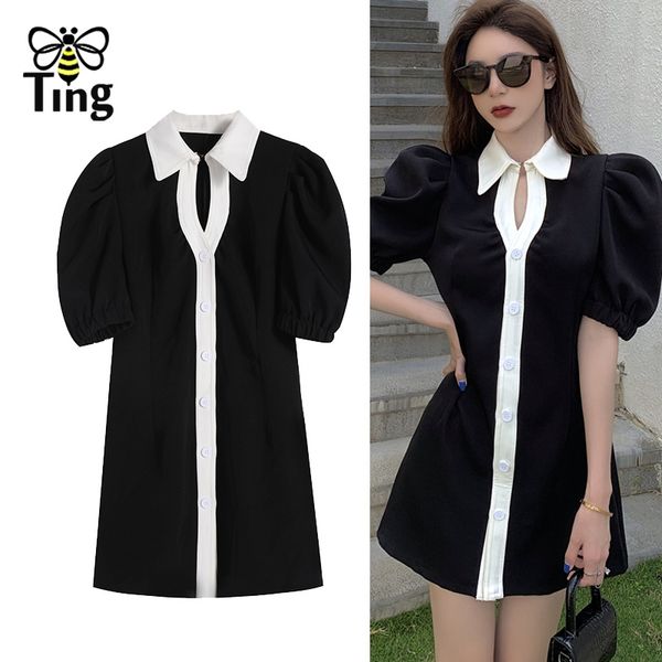 summer fashion single breasted button up women casual dress chic mini short dresses vestidos frocks lady clothes za 210513, Black;gray
summer fashion single breasted button up women casual dress chic mini short dresses vestidos frocks lady clothes za 210513, Black;gray