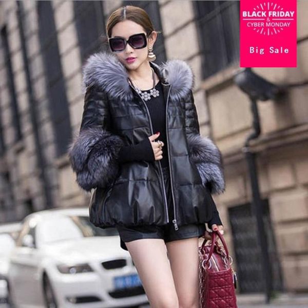 women's fur & faux 2021 autumn winter fashion women coats stitching pu leather jacket outwear female warm parka overcoat l1169, Black
women's fur & faux 2021 autumn winter fashion women coats stitching pu leather jacket outwear female warm parka overcoat l1169, Black