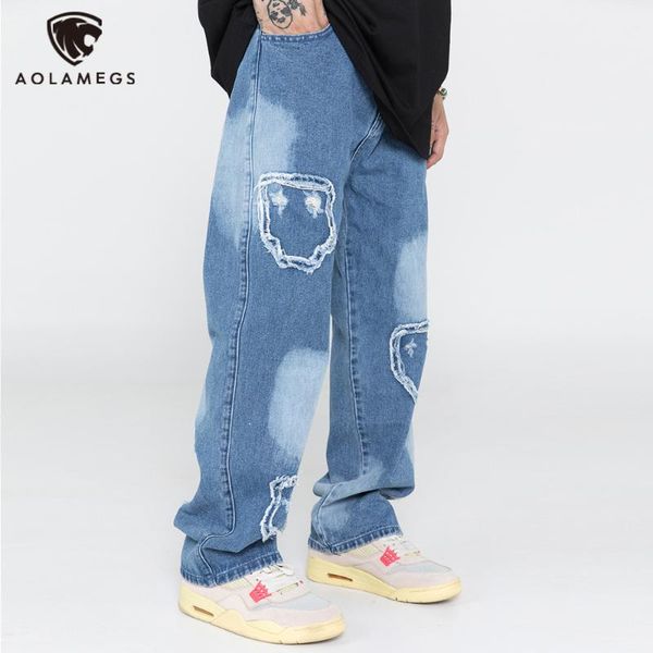 men's jeans aolamegs men hole ripped patch color block denim pants male harajuku high street all-match jean trousers autumn streetwear, Blue
men's jeans aolamegs men hole ripped patch color block denim pants male harajuku high street all-match jean trousers autumn streetwear, Blue