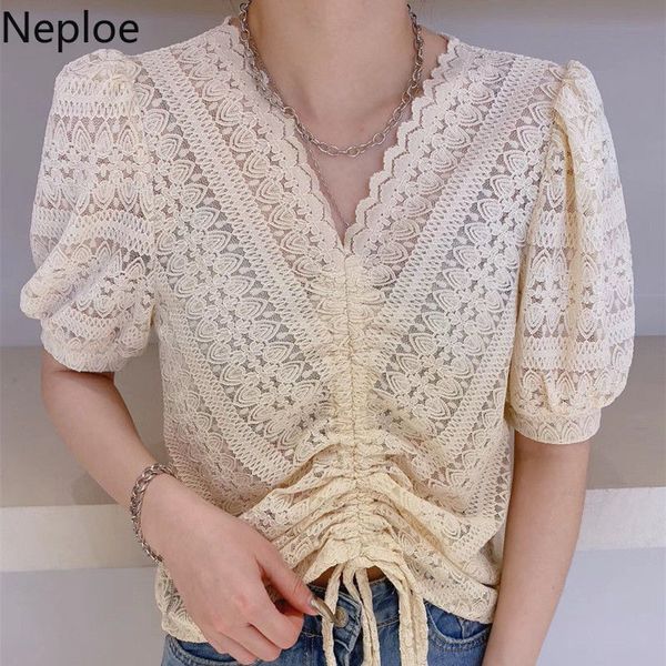 neploe white crop women summer lace blouses loose drawstring blusas shirts korean fashion short sleeve blouse 210422
neploe white crop women summer lace blouses loose drawstring blusas shirts korean fashion short sleeve blouse 210422