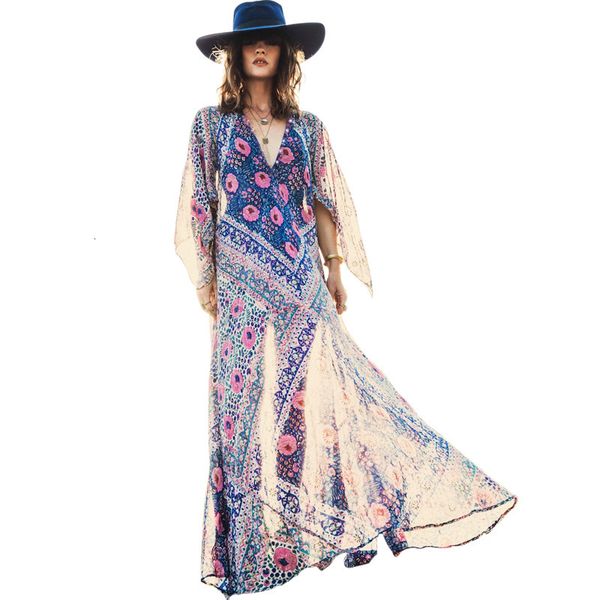 a line summer women's v-neck loose large floral printing boho maxi folk style holiday dress allover gown bohemian ethnic, Black;gray
a line summer women's v-neck loose large floral printing boho maxi folk style holiday dress allover gown bohemian ethnic, Black;gray