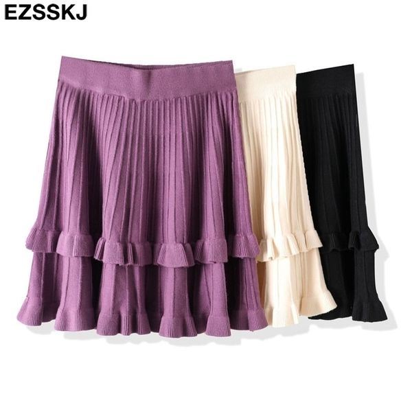 autumn winter short ruffles a-line skirt women mini sweater sun high-waist 211109, Black
autumn winter short ruffles a-line skirt women mini sweater sun high-waist 211109, Black