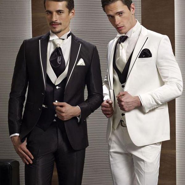 mens suits with pants groomsmen regular fit 3 pieces wedding for men white jacket+pants+vest groom tuxedos men's & blazers, White;black
mens suits with pants groomsmen regular fit 3 pieces wedding for men white jacket+pants+vest groom tuxedos men's & blazers, White;black