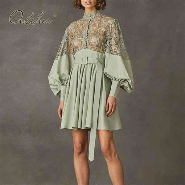 summer women mini party dress long sleeve lace patchwork see through button belted tulle short chiffon 210513, Black;gray
summer women mini party dress long sleeve lace patchwork see through button belted tulle short chiffon 210513, Black;gray