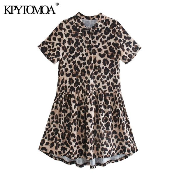 women chic fashion with buttons leopard print mini dress short sleeve animal pattern female dresses mujer 210420, White
women chic fashion with buttons leopard print mini dress short sleeve animal pattern female dresses mujer 210420, White