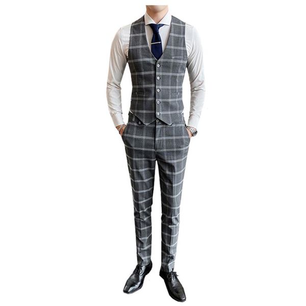autumn and winter fashion men business vest light gray dark slim fit male plaid waistcoat men's vests, Black;white
autumn and winter fashion men business vest light gray dark slim fit male plaid waistcoat men's vests, Black;white
