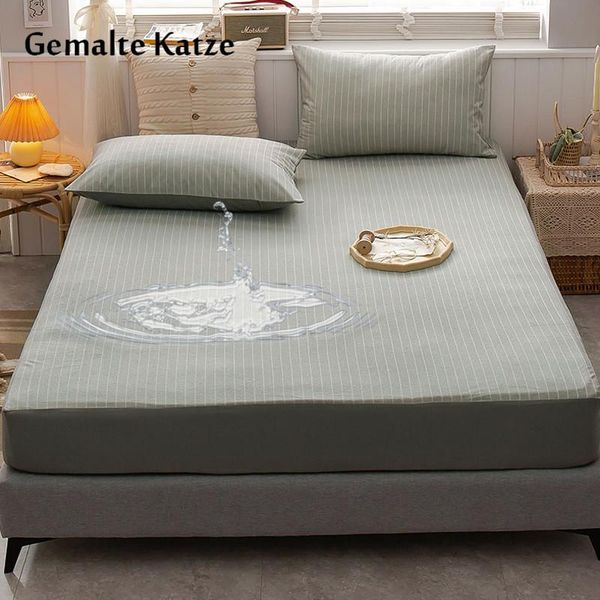 sheets & sets 1pc stripe waterproof mattress protector with elastic band comfortable sanding breathable bed cover anti-mite&washable sheet
sheets & sets 1pc stripe waterproof mattress protector with elastic band comfortable sanding breathable bed cover anti-mite&washable sheet
