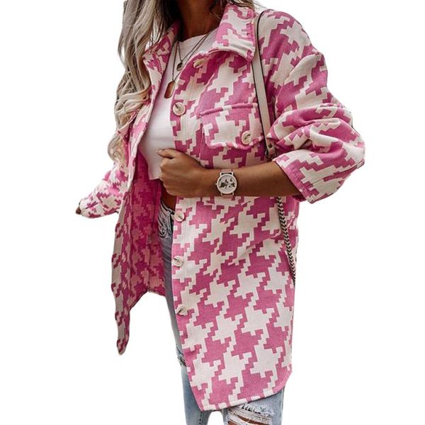 women's wool & blends ladies autumn winter woollen coat girls leisure style temperament houndstooth lapel long sleeve loose single-brea, Black
women's wool & blends ladies autumn winter woollen coat girls leisure style temperament houndstooth lapel long sleeve loose single-brea, Black