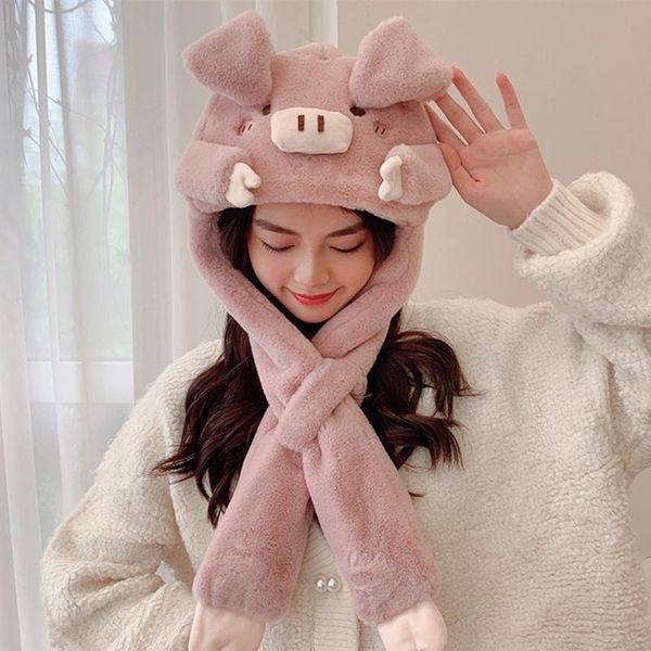 beanie/skull caps fashion cartoon pig plush hat halloween headgear piggy windproof parent-child warm performance props, Blue;gray
beanie/skull caps fashion cartoon pig plush hat halloween headgear piggy windproof parent-child warm performance props, Blue;gray