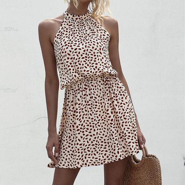 casual dresses summer women's dress polka dot halter sleeveless 2021 crewneck bodycon ruched high waist mini sundress, Black;gray
casual dresses summer women's dress polka dot halter sleeveless 2021 crewneck bodycon ruched high waist mini sundress, Black;gray